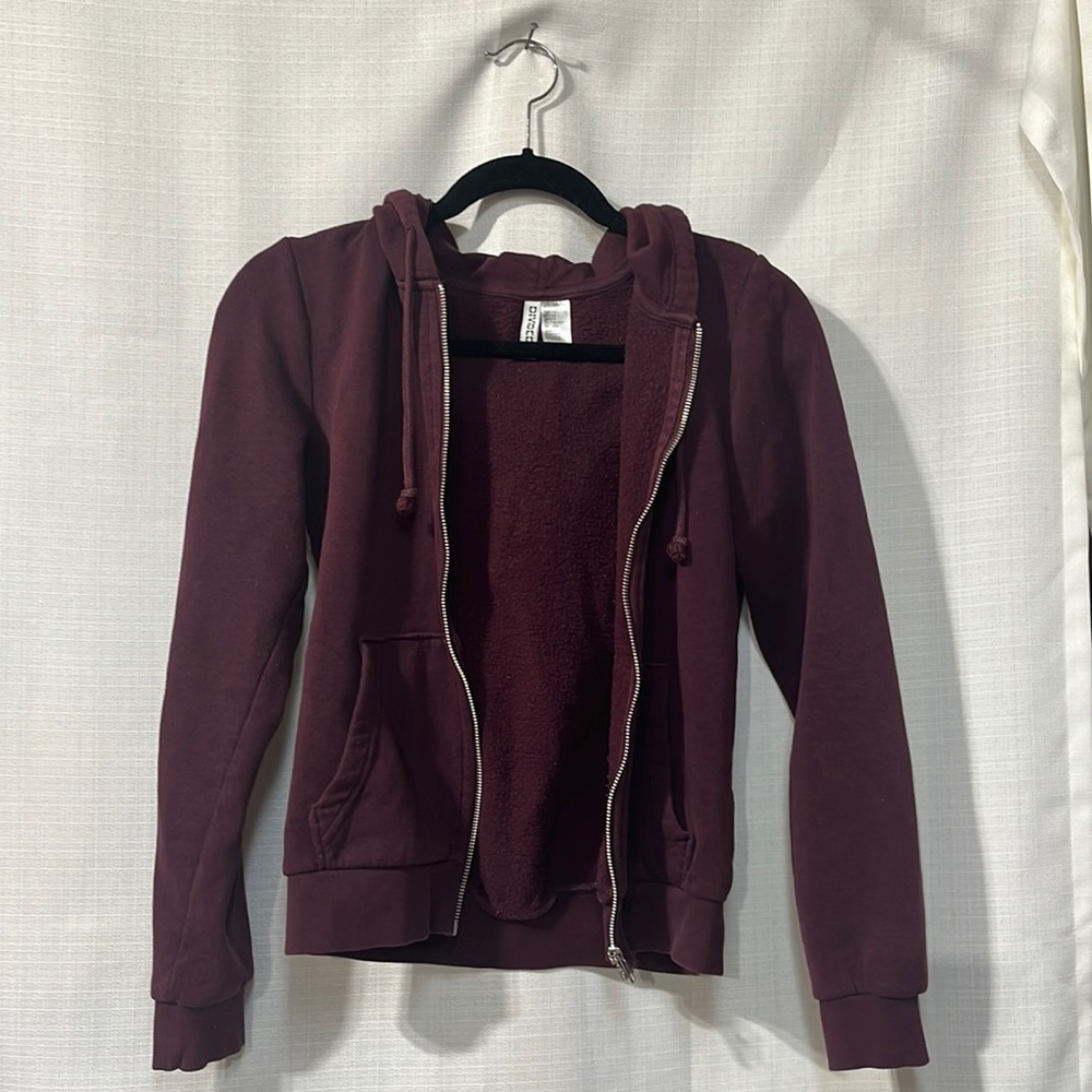 Maroon H&M Zip Up Jacket